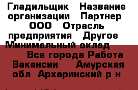 Гладильщик › Название организации ­ Партнер, ООО › Отрасль предприятия ­ Другое › Минимальный оклад ­ 20 000 - Все города Работа » Вакансии   . Амурская обл.,Архаринский р-н